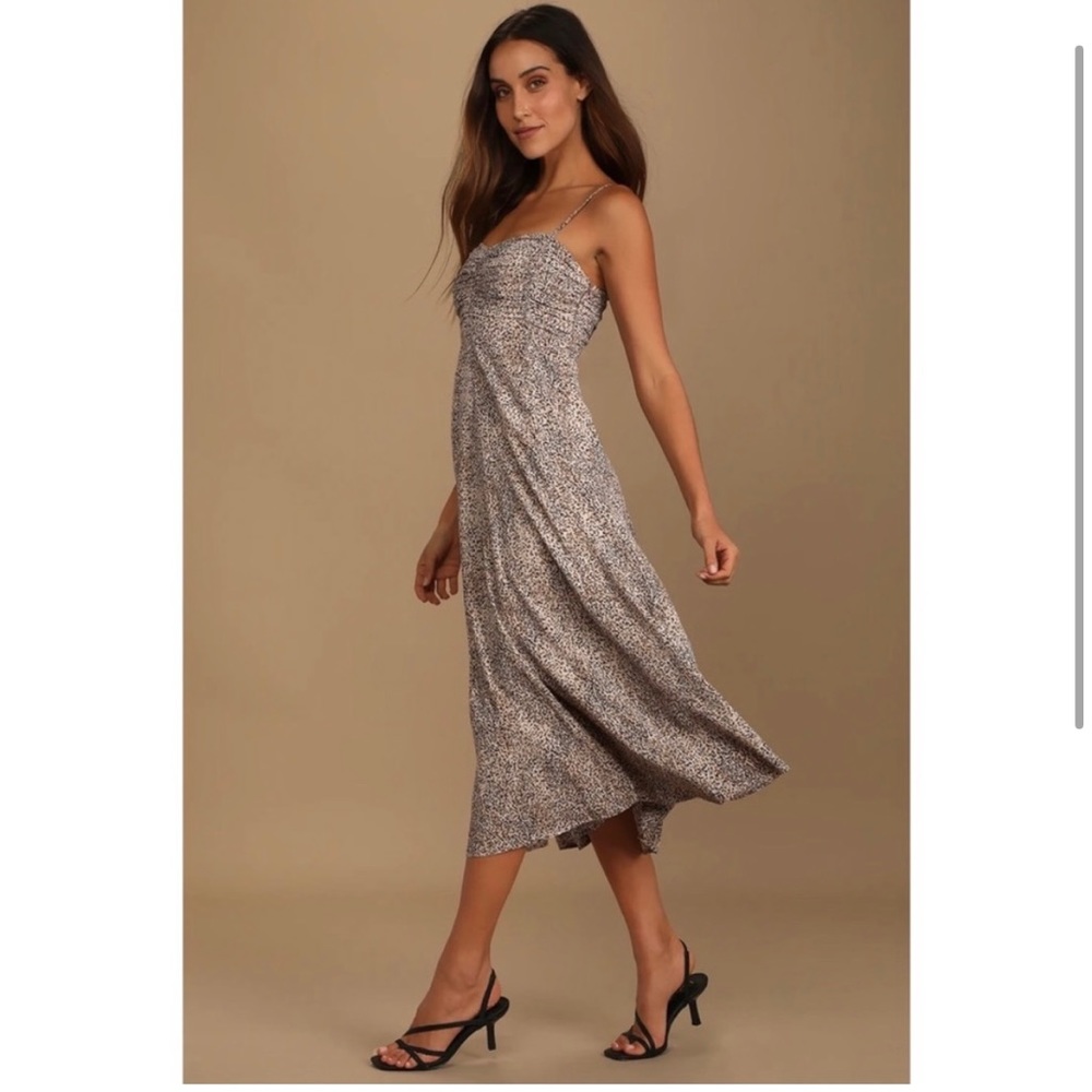 Lulu’s Leopard Midi Cocktail Dress. Wore Twice.